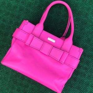 Kate Spade hot pink handbag with bow.